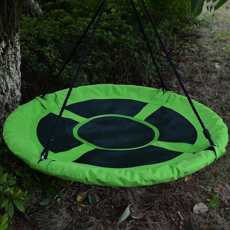40 in Outdoor Tree Swing Hanging Rope Tire Saucer Seat Yard Mat Sports & Outdoors - DailySale