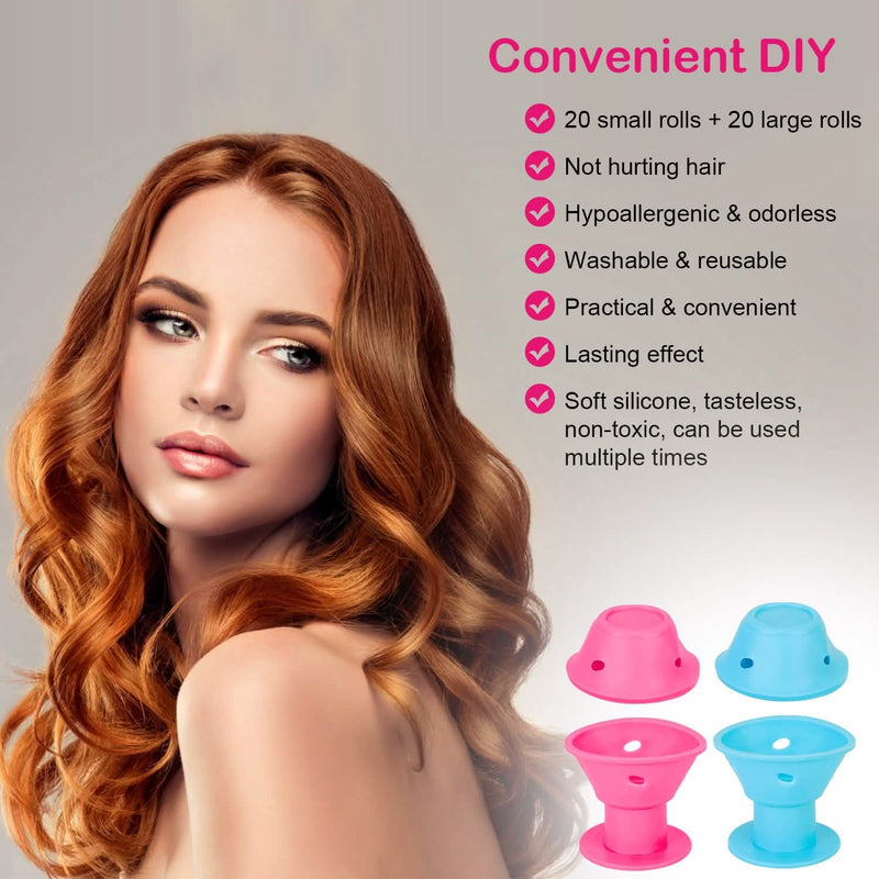 40-Piece: Silicon Hair Curler Beauty & Personal Care - DailySale