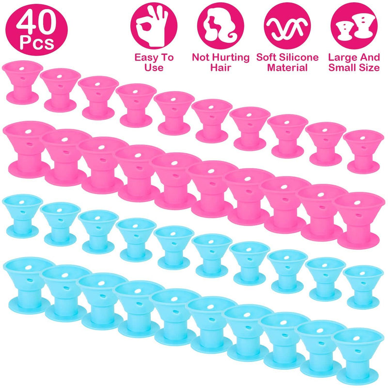 40-Piece: Silicon Hair Curler Beauty & Personal Care - DailySale