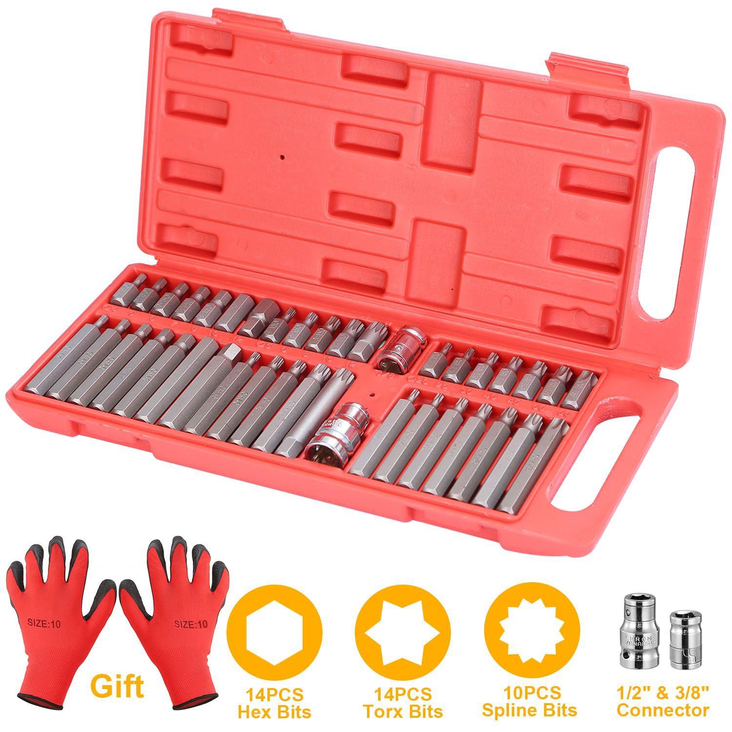 40-Pieces: Socket Bit Set Hex Torx Spine Home Improvement - DailySale