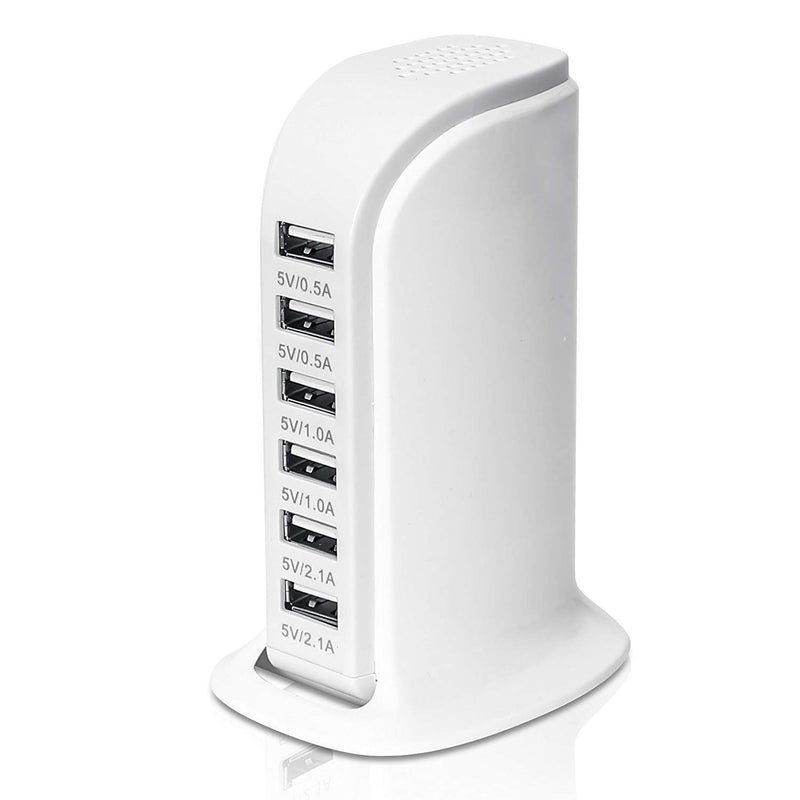 40-Watt 6-Port USB Charging Station for Smart Phones and Tablets - Assorted Colors Gadgets & Accessories - DailySale