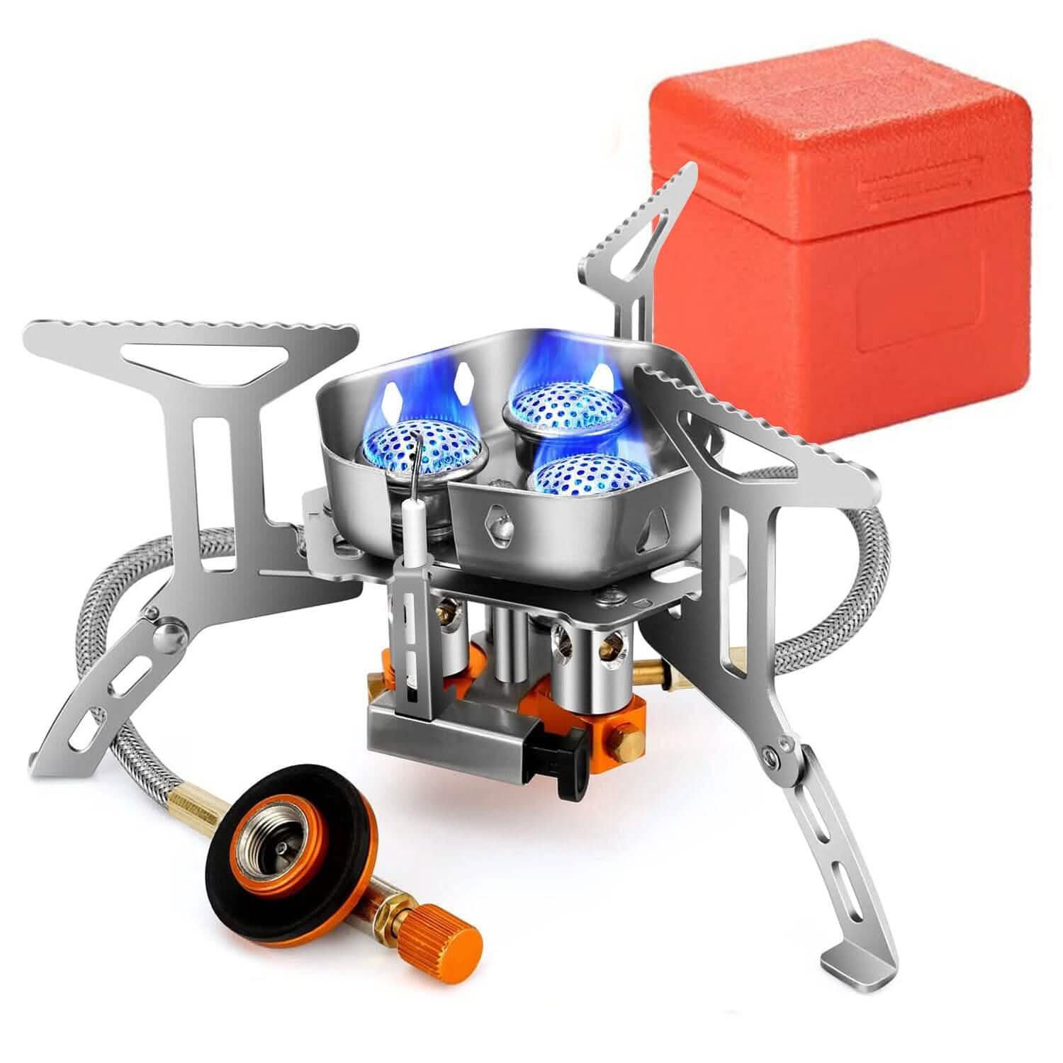 4000W Portable Camping Stove Foldable Powerful Gas Stove Backpacking Burner Sports & Outdoors - DailySale