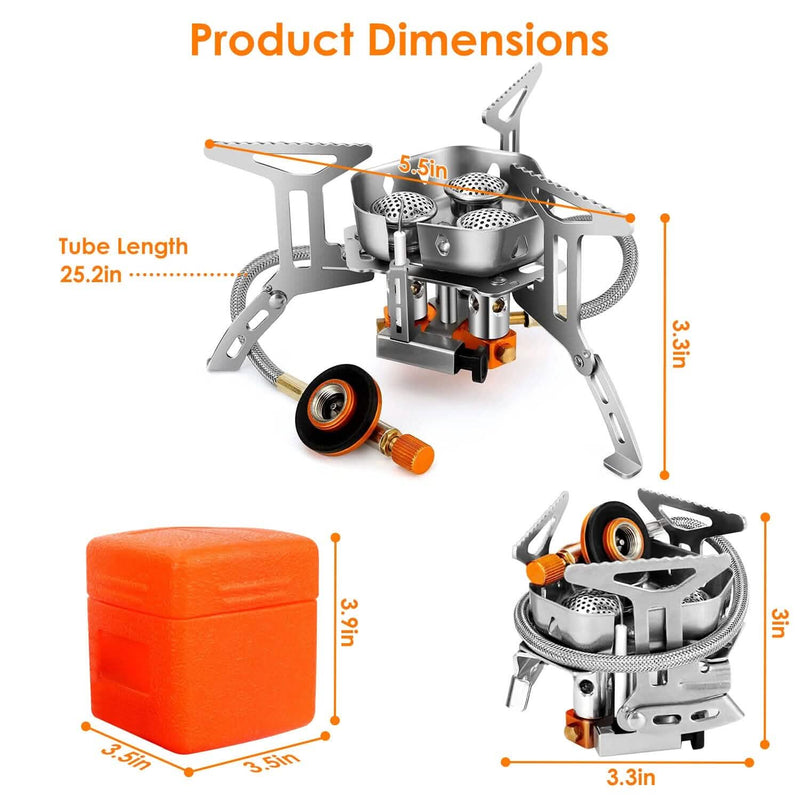 4000W Portable Camping Stove Foldable Powerful Gas Stove Backpacking Burner Sports & Outdoors - DailySale
