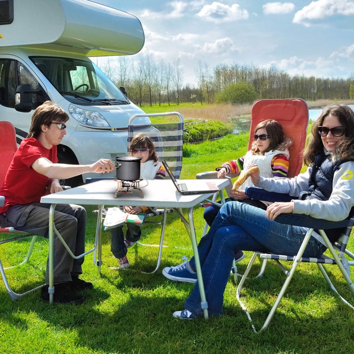 4000W Portable Camping Stove Foldable Powerful Gas Stove Backpacking Burner Sports & Outdoors - DailySale