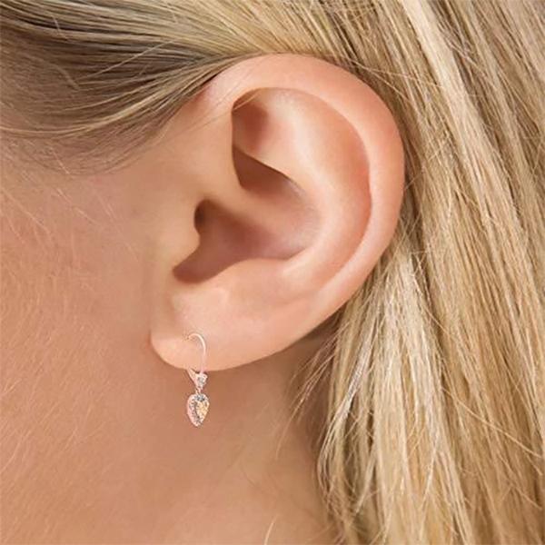 4.0CTTW Morganite Dangling Drop Heart Shaped Leverback Earrings Jewelry - DailySale
