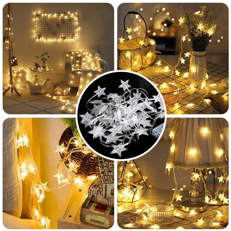 40LEDS 13.12FT Star Fairy Lights Outdoor Lighting - DailySale