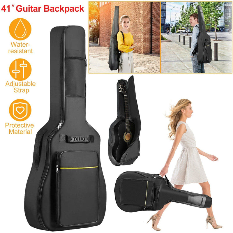 41" 5mm Thick Padded Protective Acoustic Guitar Bag Bags & Travel - DailySale