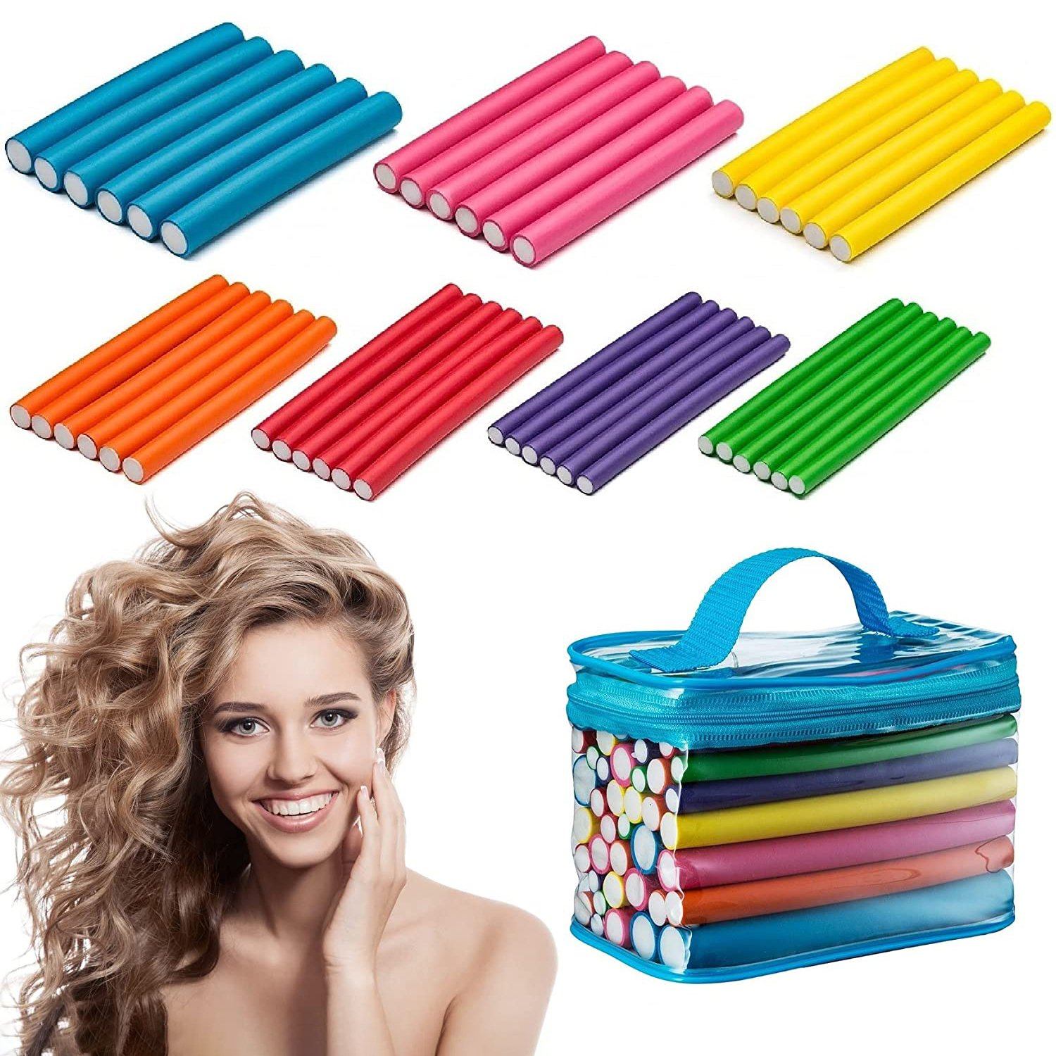 42-Pack: Tifara 7" Flexible Hair Rollers Beauty & Personal Care - DailySale