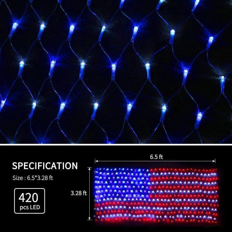 420 LED American Advanced Flag String Lights String & Fairy Lights - DailySale