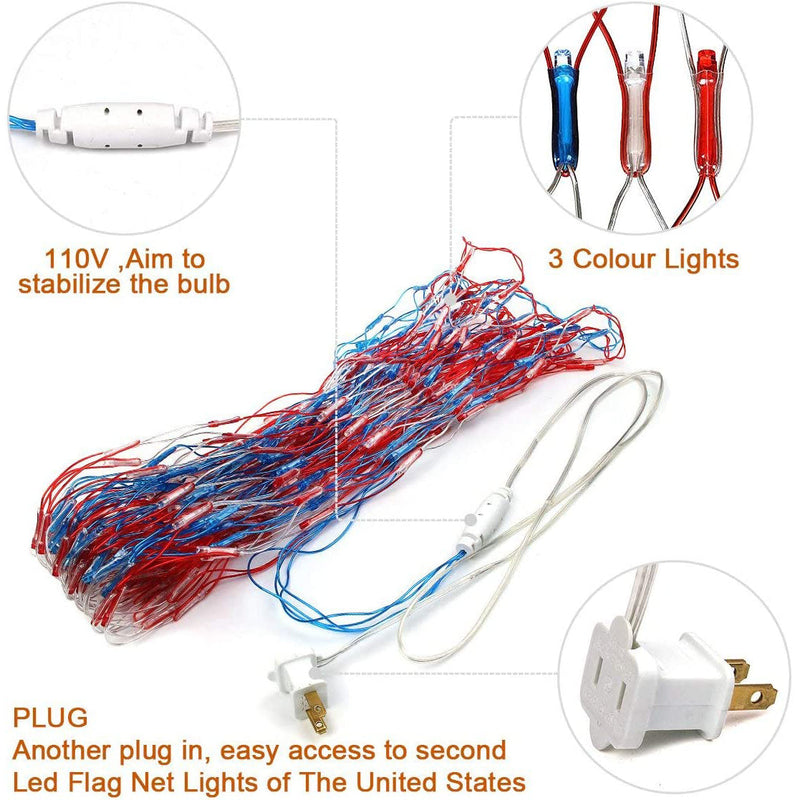 420 LED American Advanced Flag String Lights String & Fairy Lights - DailySale