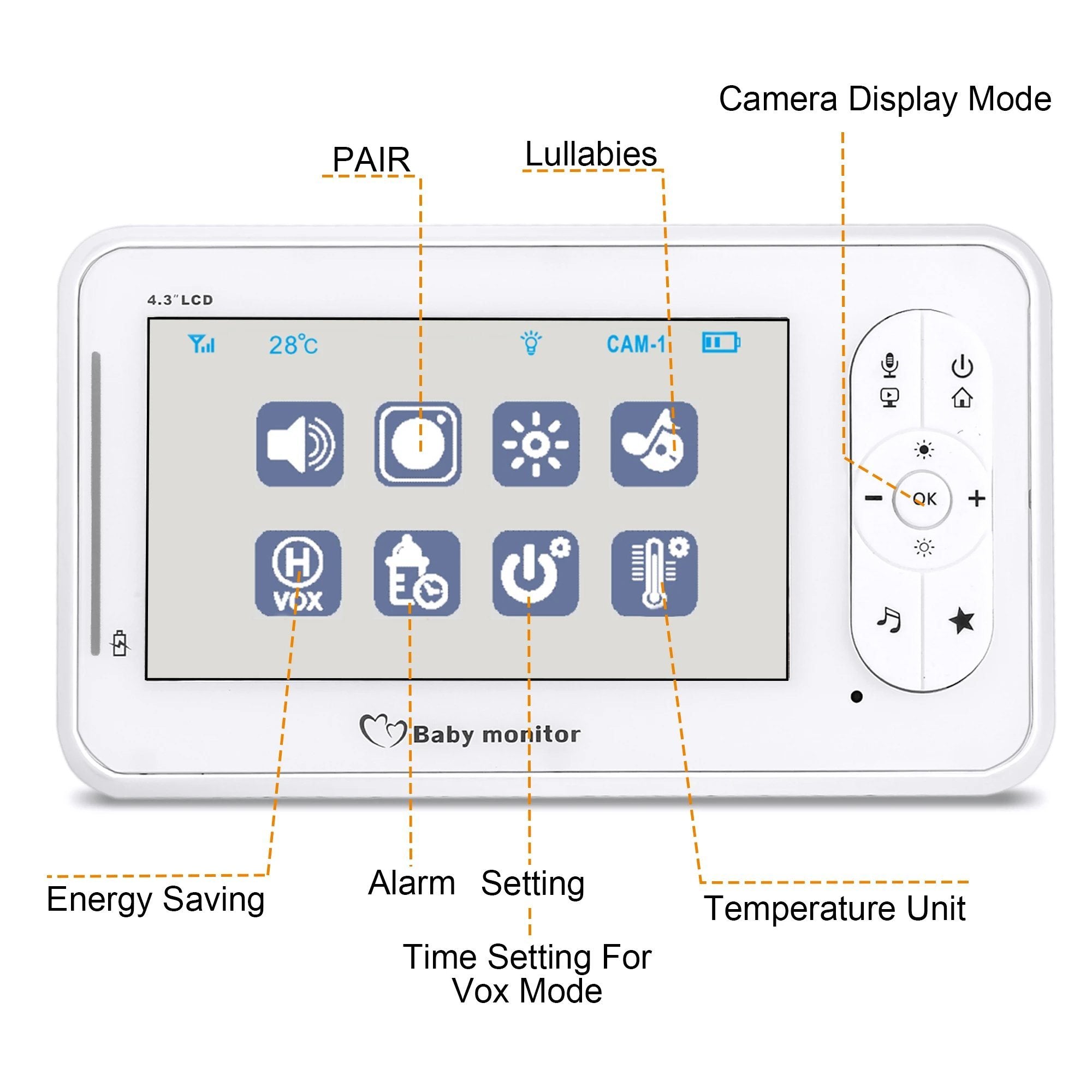 4.3" Baby Monitor 2.4Ghz Wireless Camera Video 2-Way Talk Baby - DailySale