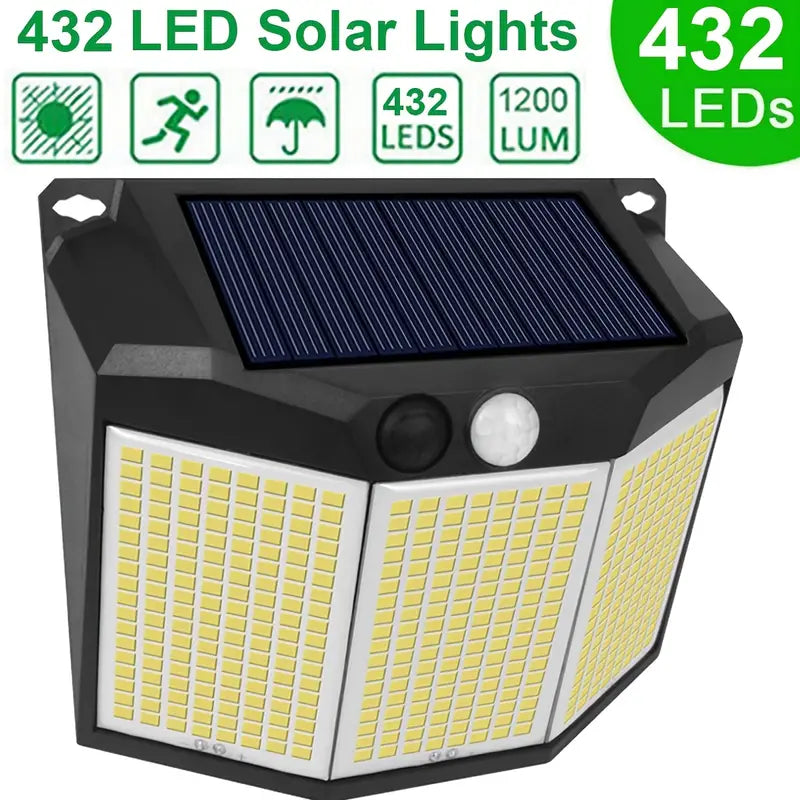 432 LED Solar Garden Wall Lights Outdoor Lighting - DailySale