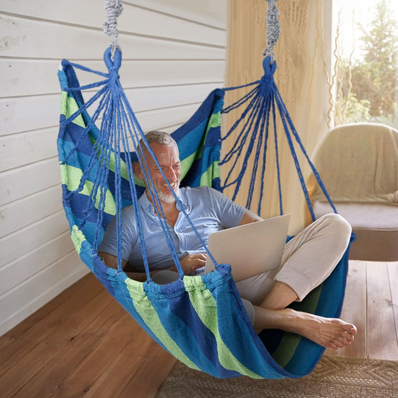 440lbs Hanging Hammock with 2 Pillows