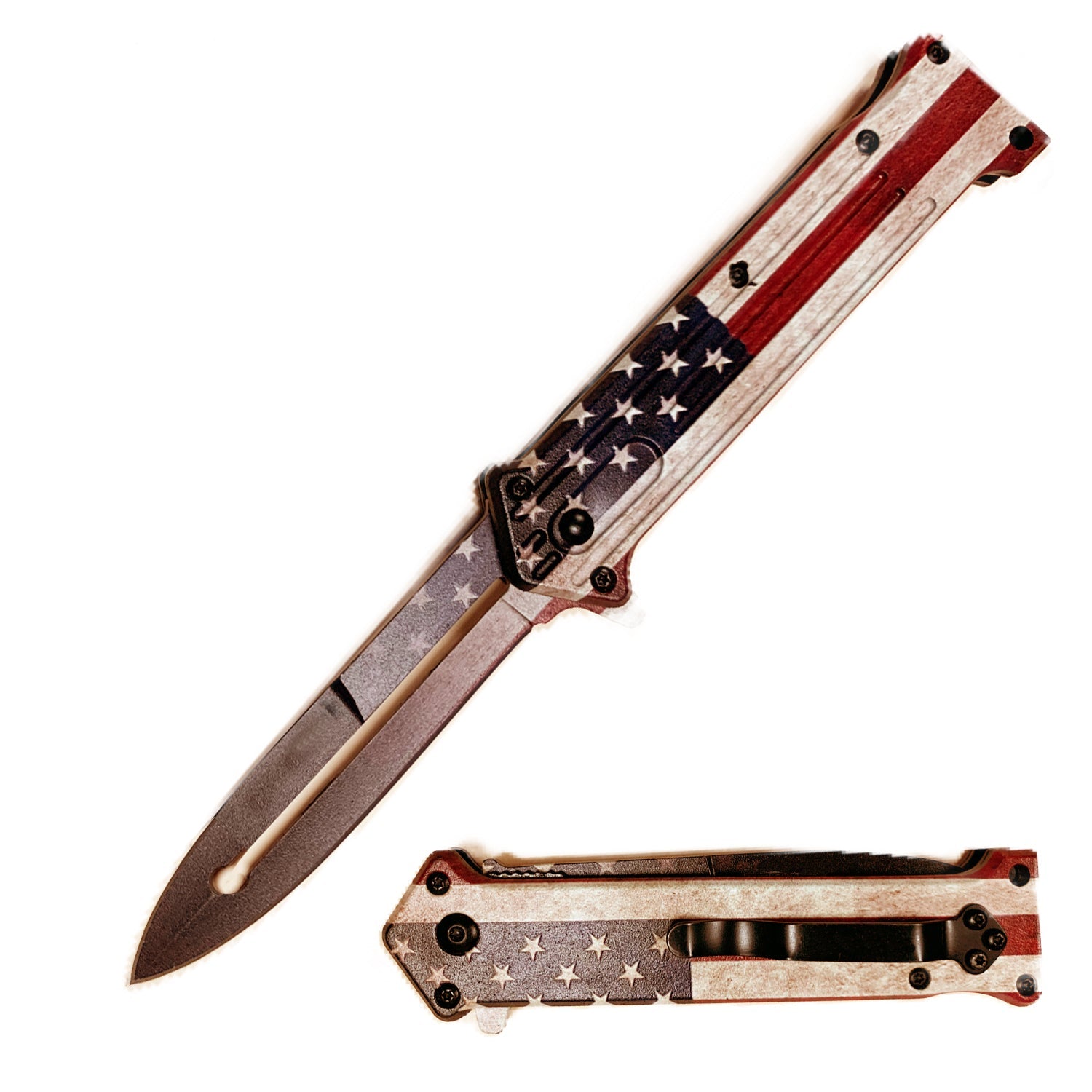 4.5 Inch Joker Folder Knife with State Flag Handle Sports & Outdoors - DailySale