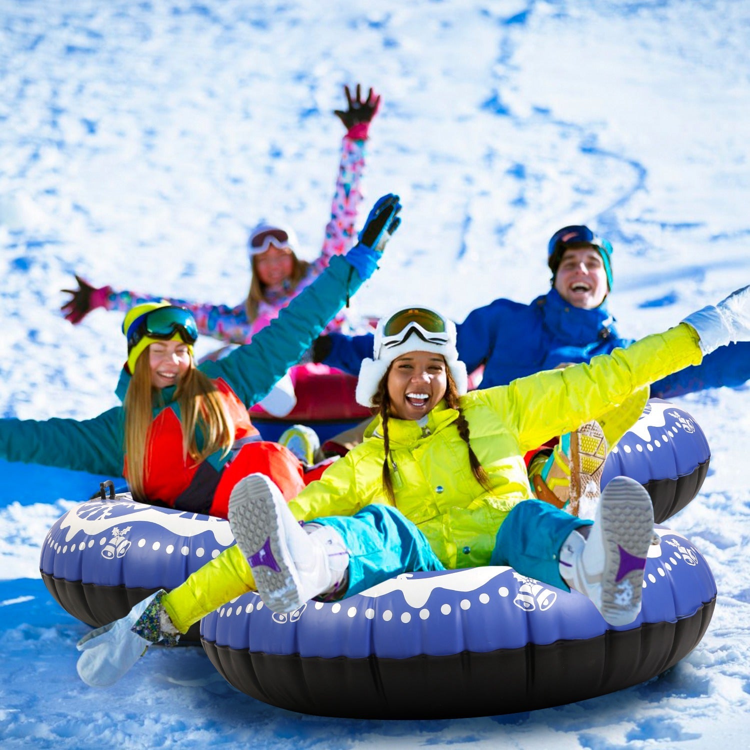 47-Inch Inflatable Snow Tube Sports & Outdoors - DailySale