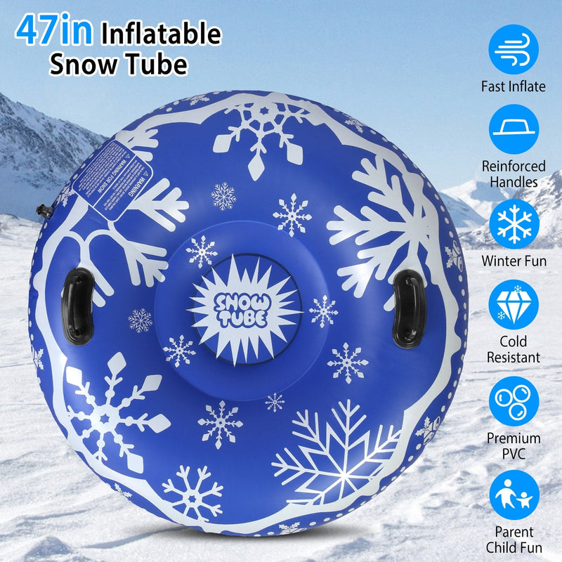 47-Inch Inflatable Snow Tube Sports & Outdoors - DailySale