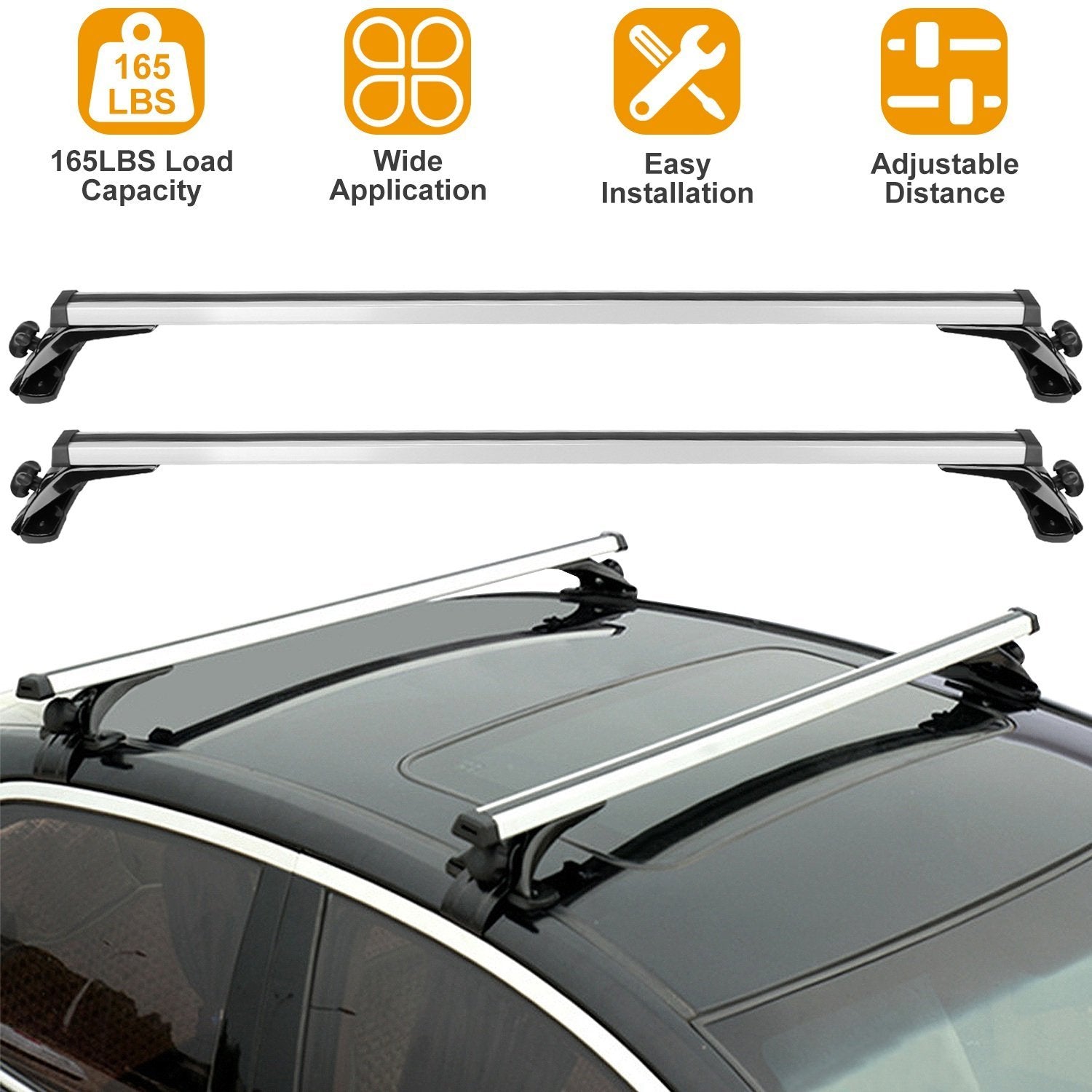 47.24-Inch Universal Top Roof Rack Cross Bar Automotive - DailySale