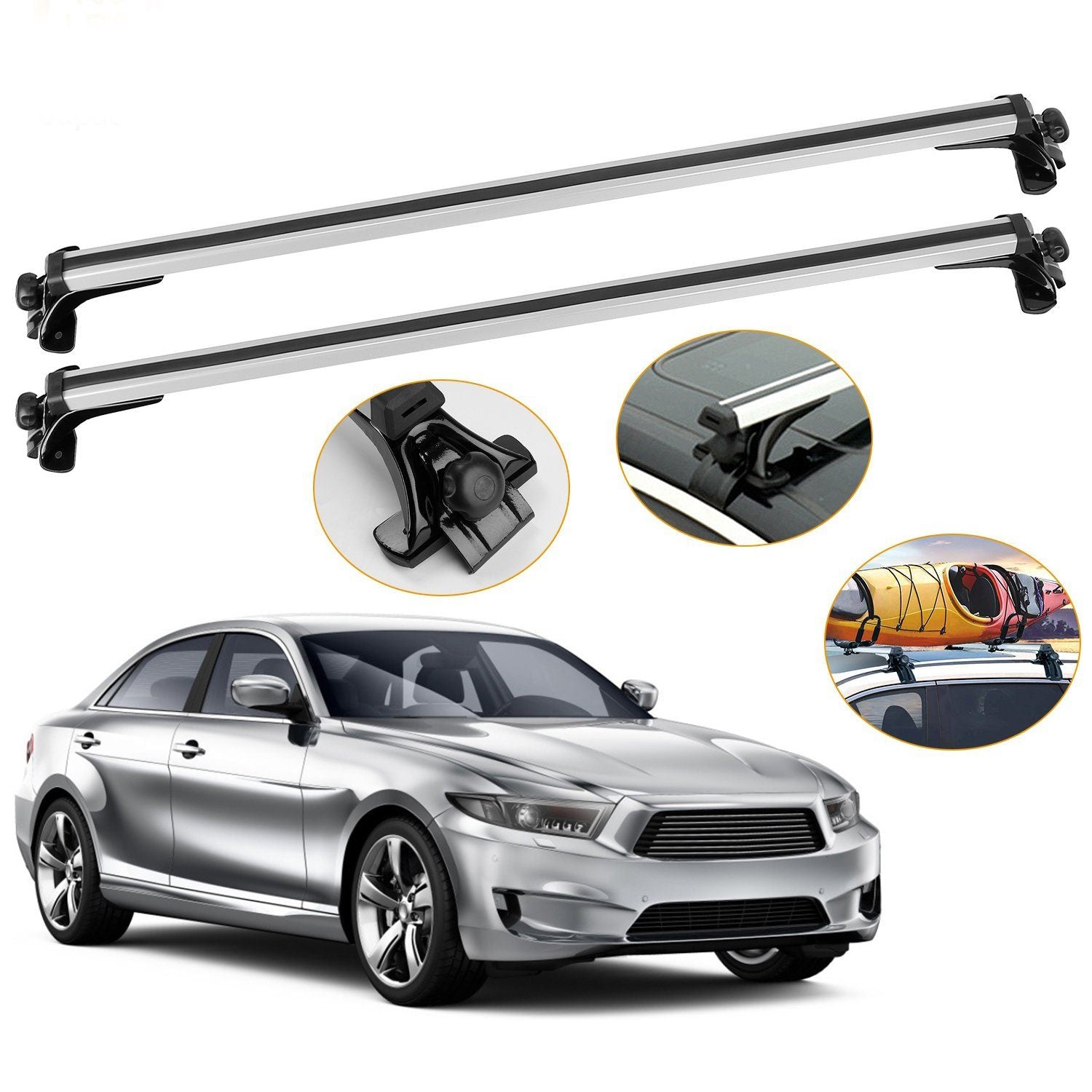 47.24-Inch Universal Top Roof Rack Cross Bar Automotive - DailySale