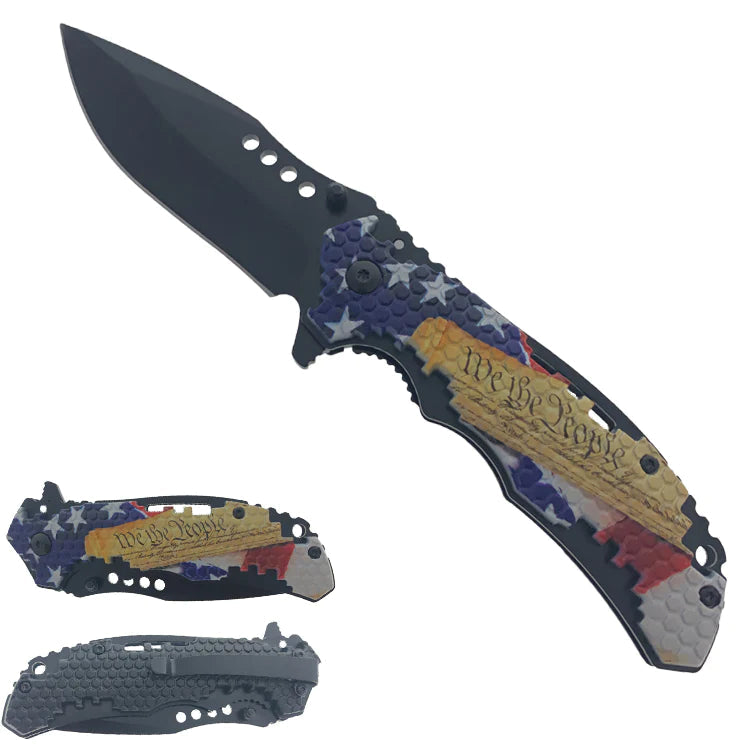 4.75" Knife with ABS Handle Tactical We The People - DailySale