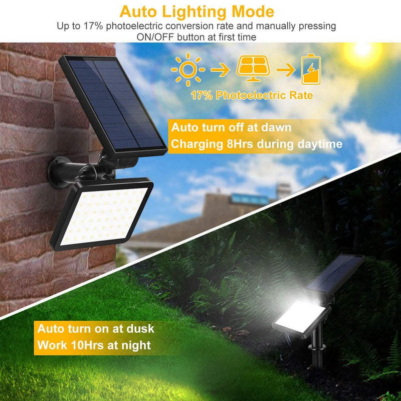 48 LED Solar Spotlight Outdoor Lighting & Decor - DailySale
