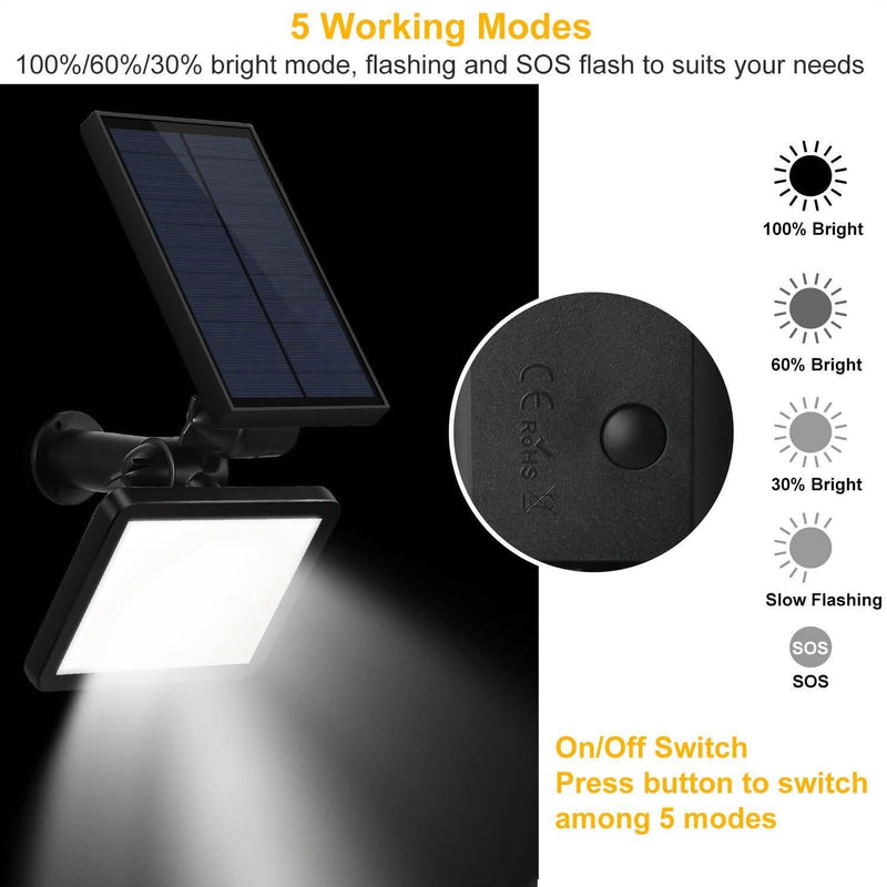 48 LED Solar Spotlight Outdoor Lighting & Decor - DailySale