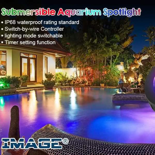 48 LED Waterproof Underwater Spotlight Lights Submersible Lamp Lighting & Decor - DailySale