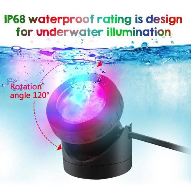 48 LED Waterproof Underwater Spotlight Lights Submersible Lamp Lighting & Decor - DailySale