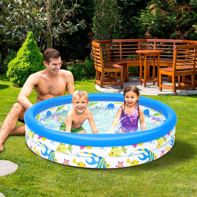 48 x 10 Inflatable Swimming Pool with 3 Velvets Water Drain Plug Sports & Outdoors - DailySale