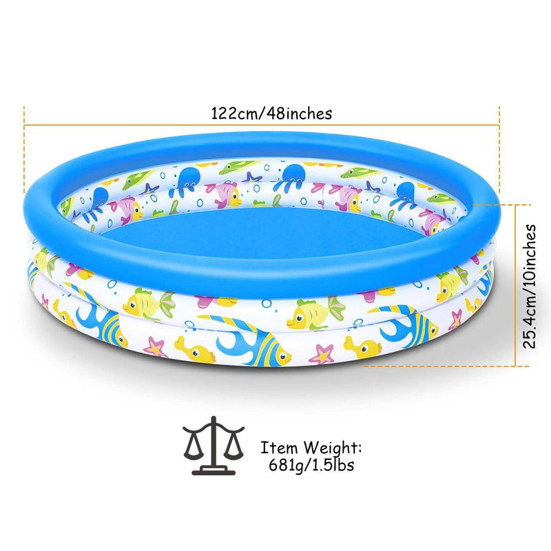 48 x 10 Inflatable Swimming Pool with 3 Velvets Water Drain Plug Sports & Outdoors - DailySale