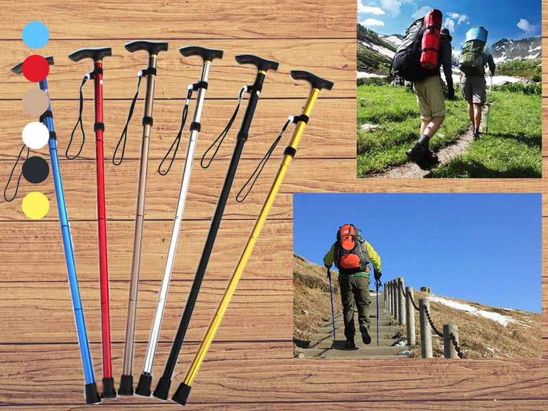 Portable Aluminum Folding Walking Travel Stick Cane - DailySale, Inc