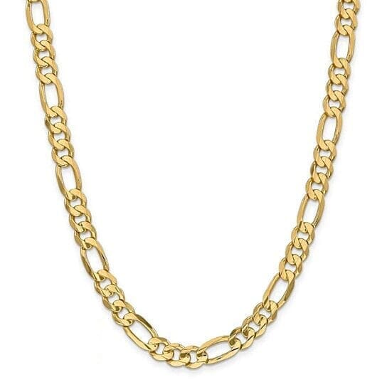 4mm Figaro Chain Necklace - Stainless Steel Necklace Men Necklaces Yellow - DailySale