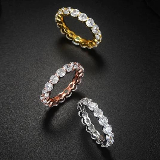 4MM Round Luxury Eternity Band Rings - DailySale