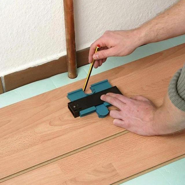 5" Contour Profile Gauge Tiling Laminate Tiles Edge Shaping Wood Measure Ruler Home Improvement - DailySale