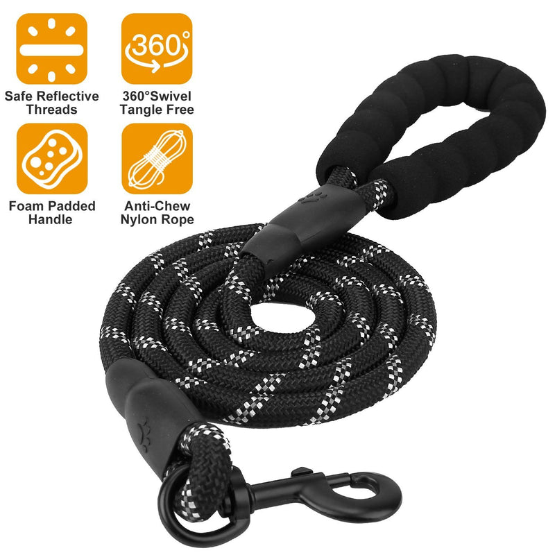 5 Ft. Dog Leash with Foam Handle Pet Supplies - DailySale