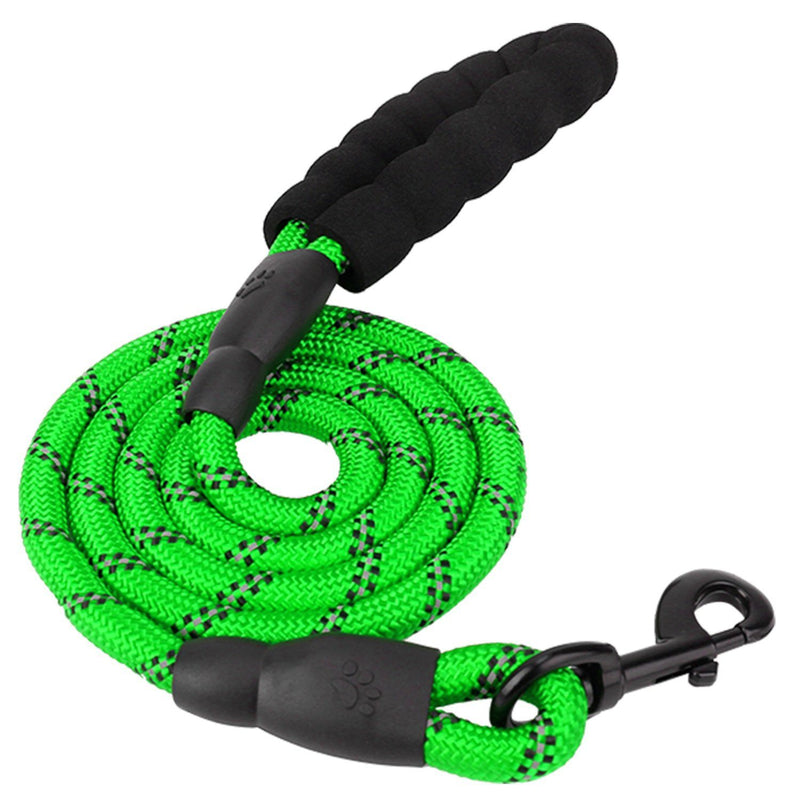 5 Ft. Dog Leash with Foam Handle Pet Supplies Green - DailySale