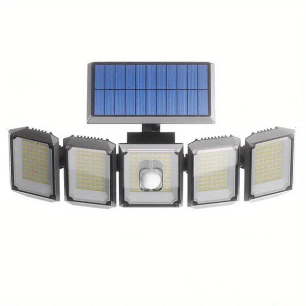 5 Heads Solar 300 LED Light Outdoor Motion Sensor Waterproof Wide-angle Illumination Wall Lamp Outdoor Lighting - DailySale