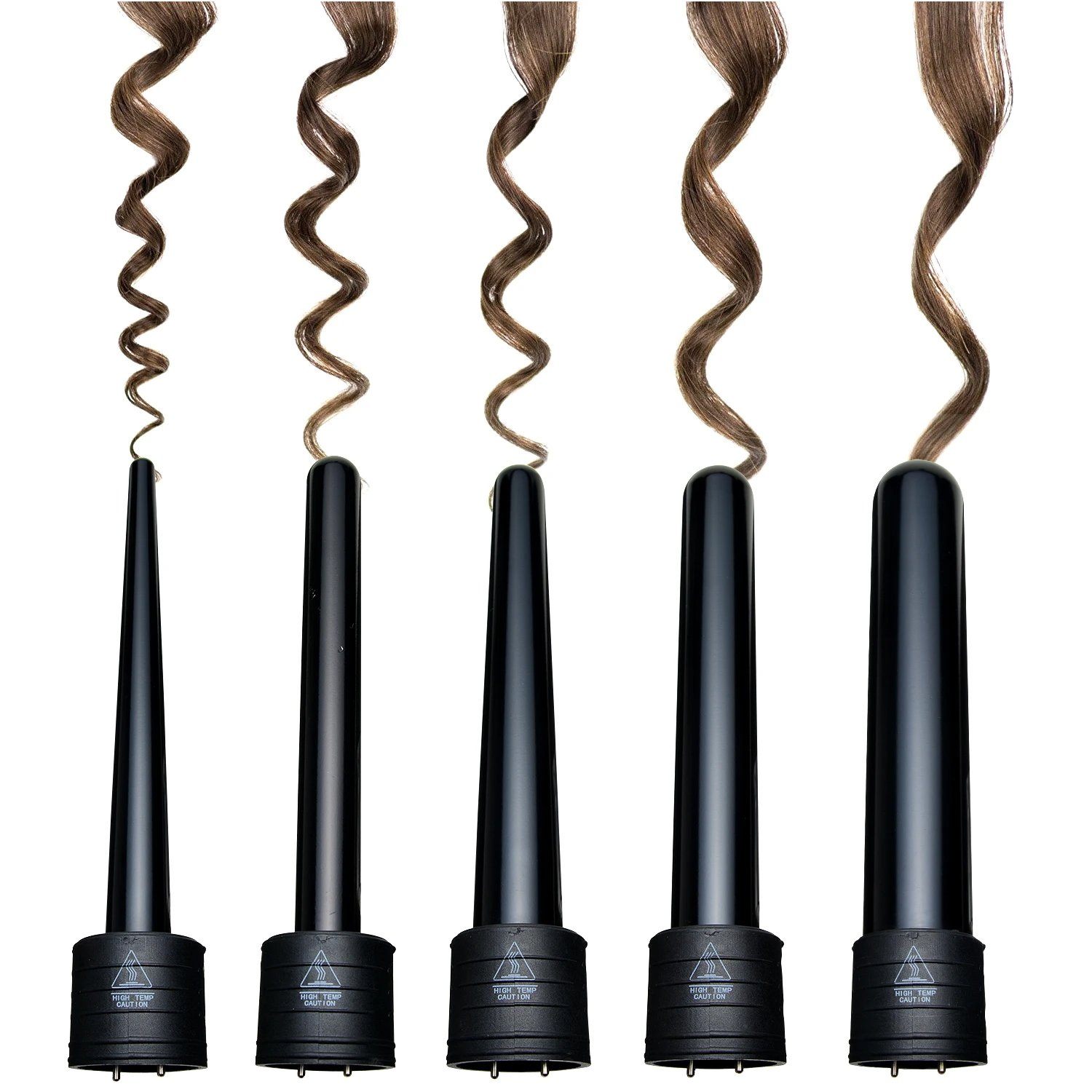 5-in-1 Curling Iron Wand Set Hair Curler Set With 5 Interchangeable Barrels Roller Beauty & Personal Care - DailySale