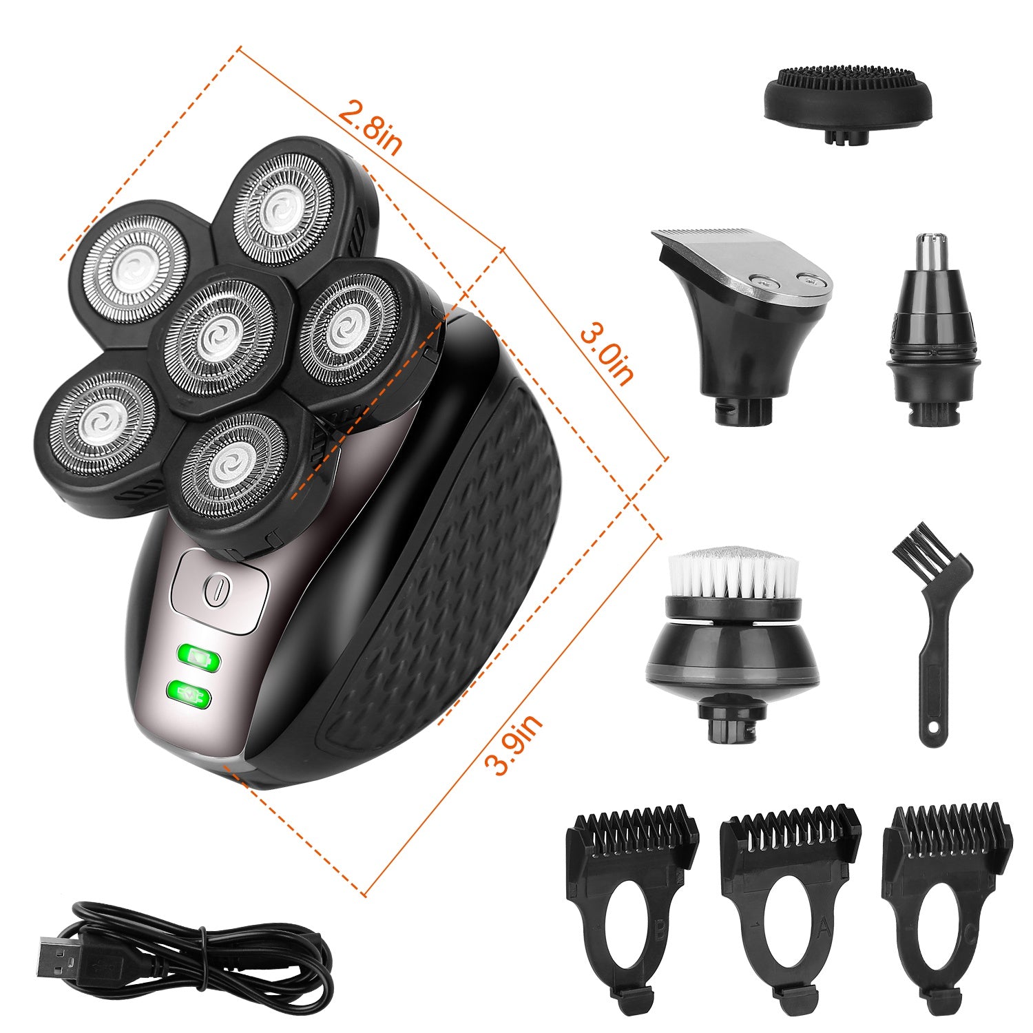 5-in-1 Electric Razor For Bald Men Men's Grooming - DailySale