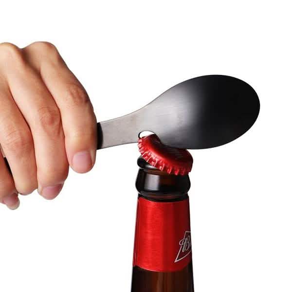 5-in-1 Multifunctional Stainless Steel Fork Knife Spoon Bottle Opener Sports & Outdoors - DailySale