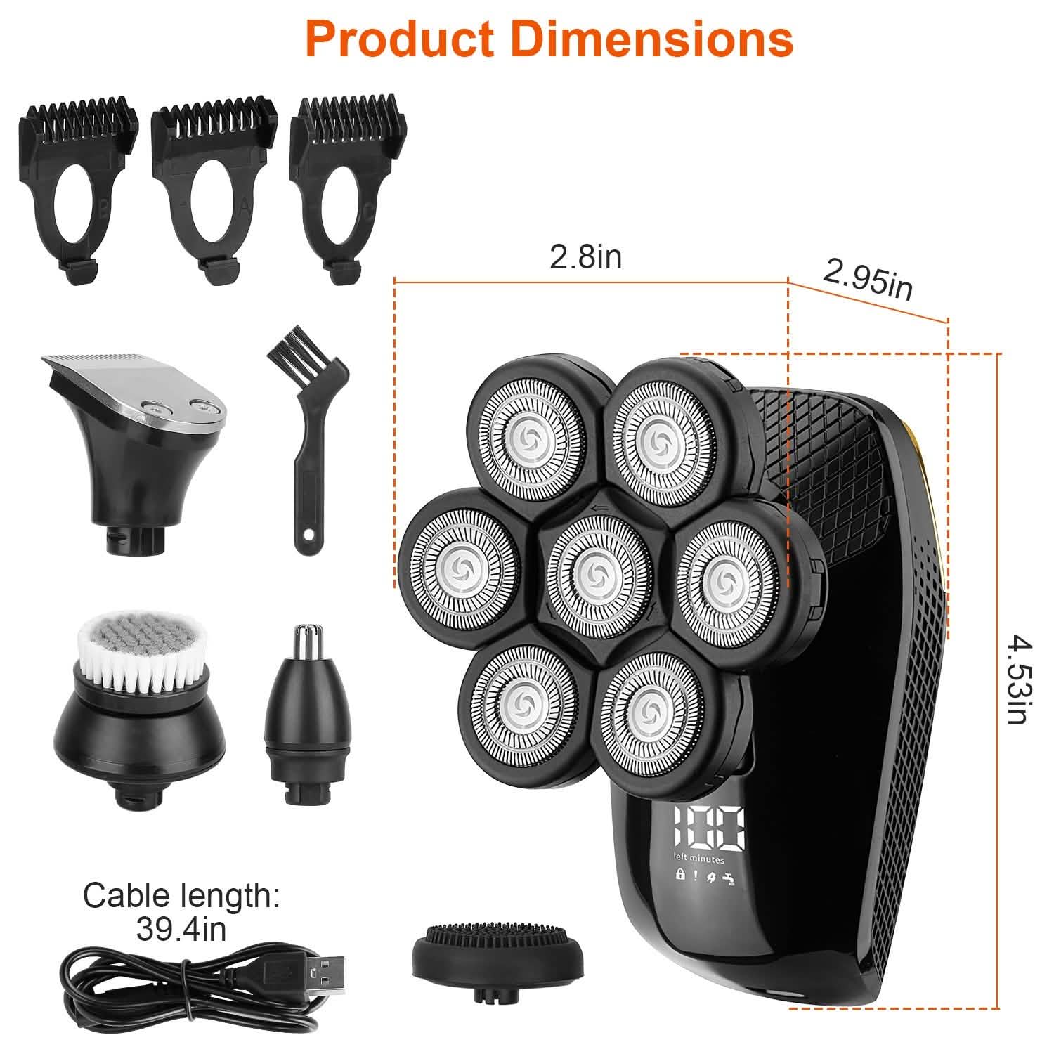 5-in-1 Rechargeable Cordless Trimmer Shaver Kit Men's Grooming - DailySale