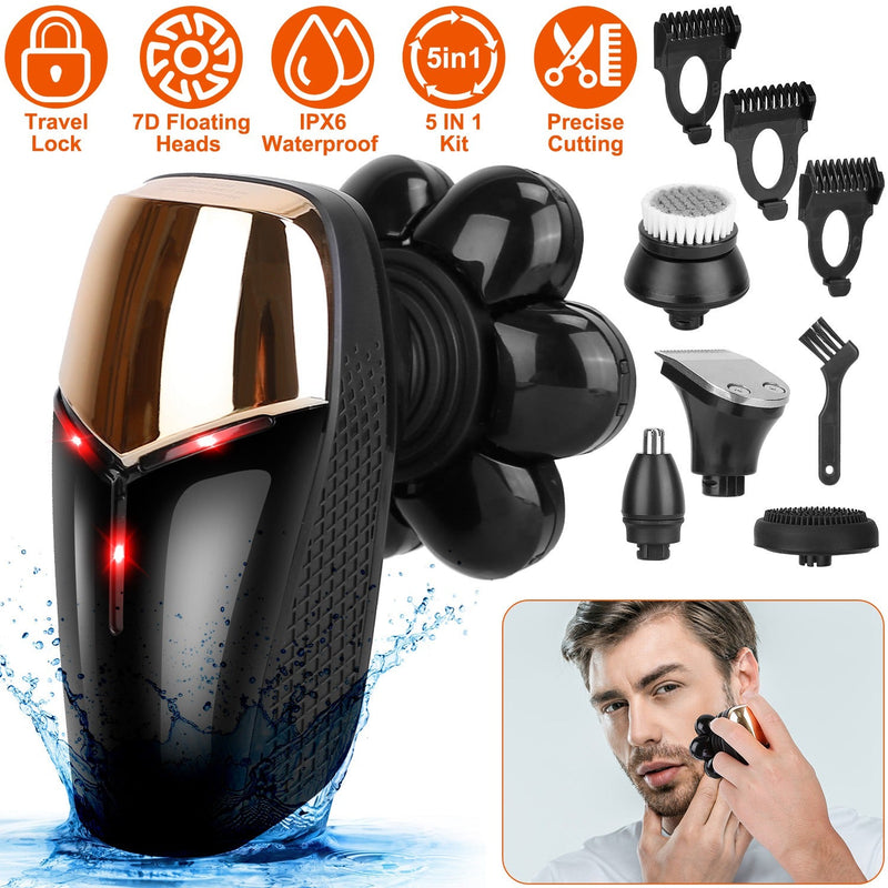 5-in-1 Rechargeable Cordless Trimmer Shaver Kit Men's Grooming - DailySale