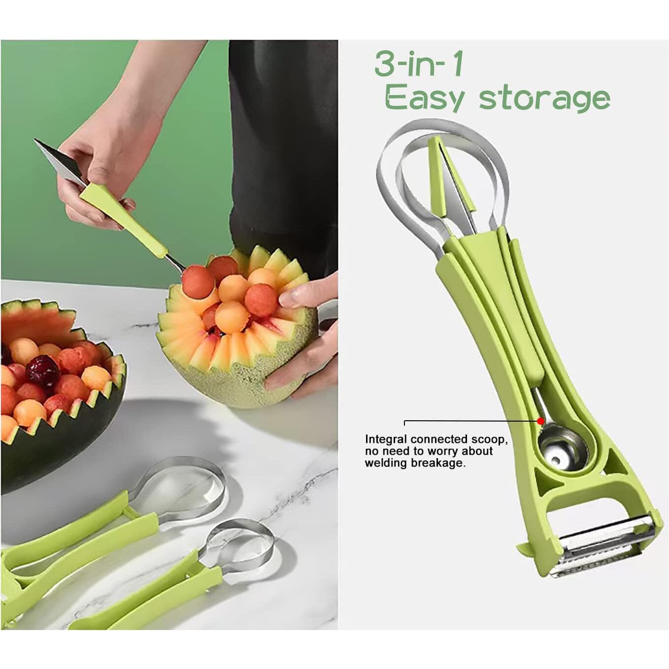 Kitchen Fruit Cutting Tools Set Fruit Peeler Stainless Steel
