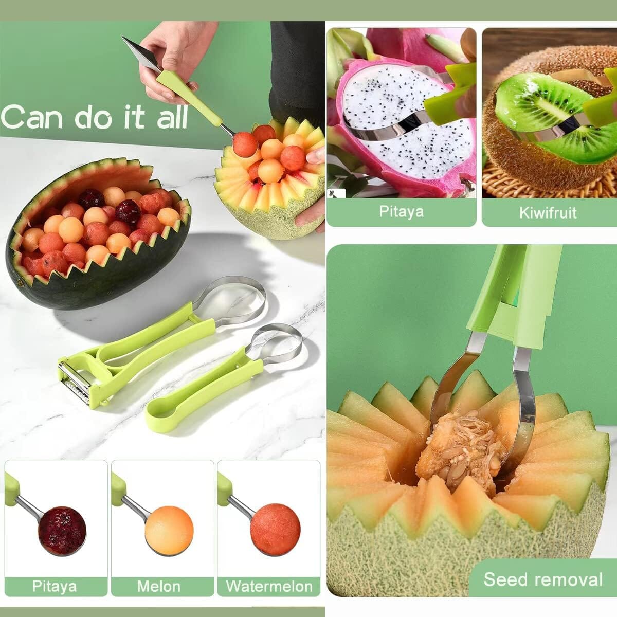 5-in-1 Stainless Steel Fruit Carving Tools Kitchen Tools & Gadgets - DailySale