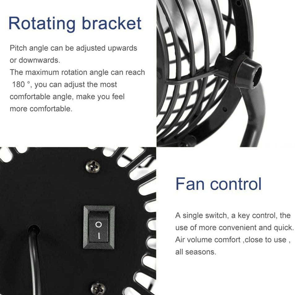 5-Inch USB Personal Desk Fan Household Appliances - DailySale