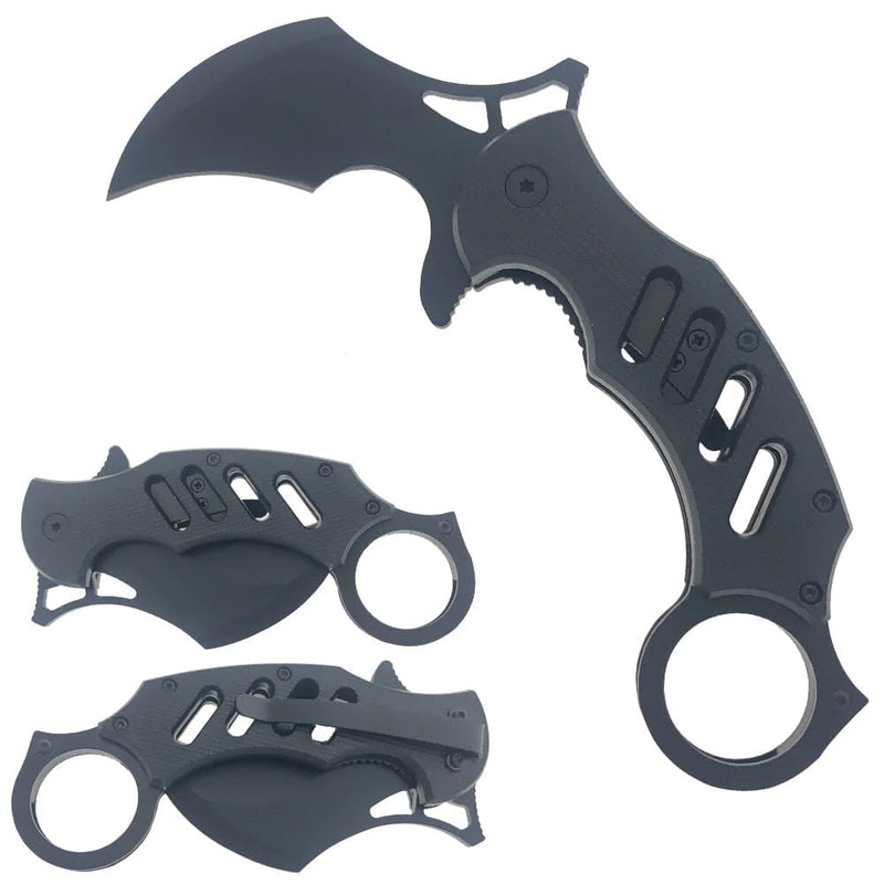 5" Karambit Knife With ABS Handle Tactical Black - DailySale