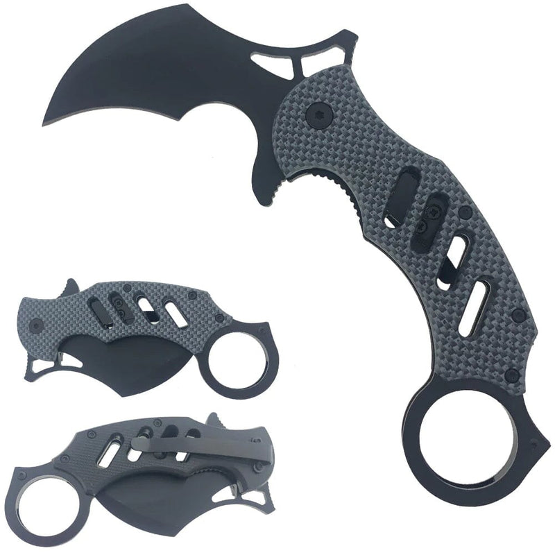 5" Karambit Knife With ABS Handle Tactical Carbon Fiber - DailySale