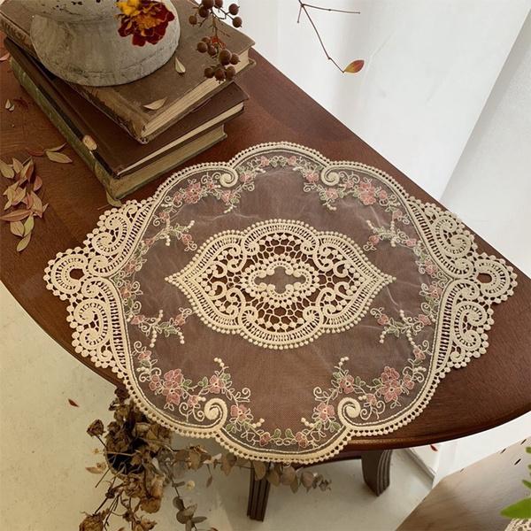 5-Pack: 3 Styles Vintage Lace Embroidery Placemat Kitchen & Dining - DailySale