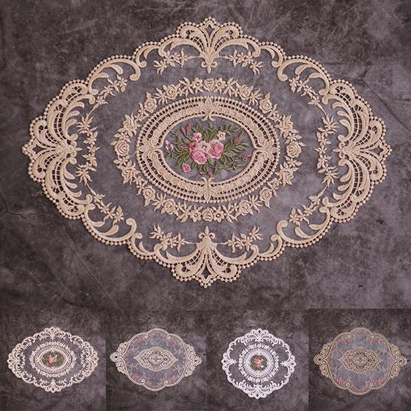 5-Pack: 3 Styles Vintage Lace Embroidery Placemat Kitchen & Dining - DailySale