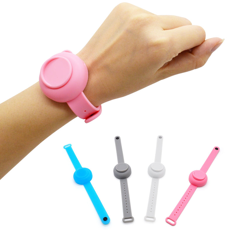 5-Pack: Assorted Colors Hand Sanitizer Silicone Refillable Wristband Face Masks & PPE - DailySale