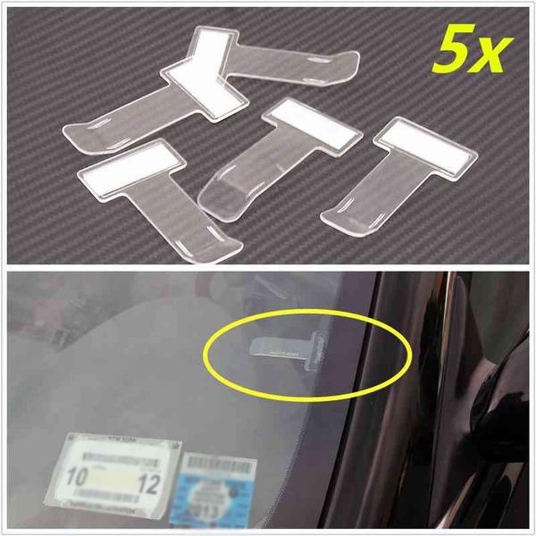 5-Pack: Car Vehicle Parking Ticket Permit Holder Clip Sticker Automotive - DailySale